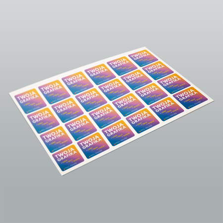 STICKERS with LOGO Square with print Waterproof Text Photo 40x40 mm