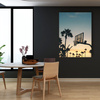 Canvas Print Youth Basketball Sunset 50X70