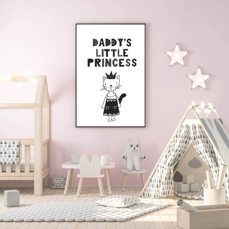 Children's poster Daddy's little princess 40X50 cm + green frame