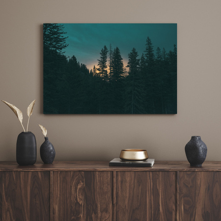 Canvas Print Nature Forest at Dusk 40x30 cm
