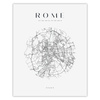 Poster Rome city map circle 40X50 cm + gold frame