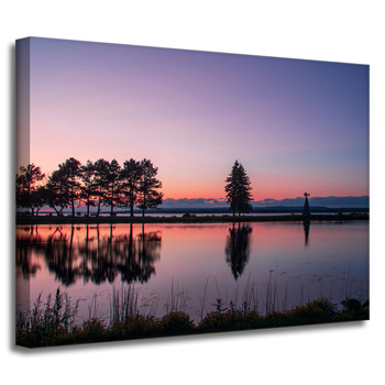 Canvas Print Nature Sunset Over Water 40x30 cm