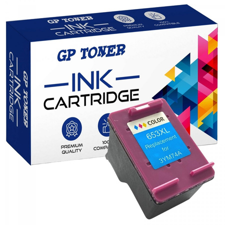 Ink cartridge for HP DeskJet Plus Ink Advantage 6000 6075 6400 6475 GP-H653XL CMY