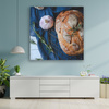 Canvas Print Bread Garlic Breakfast Rosemary Vintage 90x90