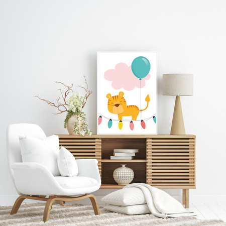 Children's Tigger Poster 40X50 cm + yellow frame