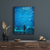 Canvas Print People Aquarium 30x40 cm