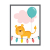 Children's Tigger poster 30X40 cm + gray stone frame