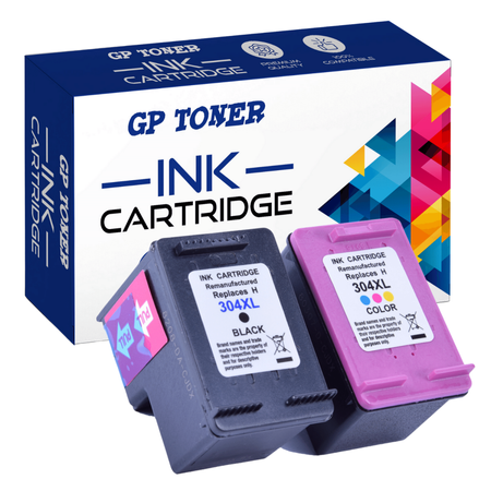 Replacement 2x Ink Cartridges for HP 304 XL Deskjet 2620 2630 2632 2633 3720 - GP-H304XL CMYK