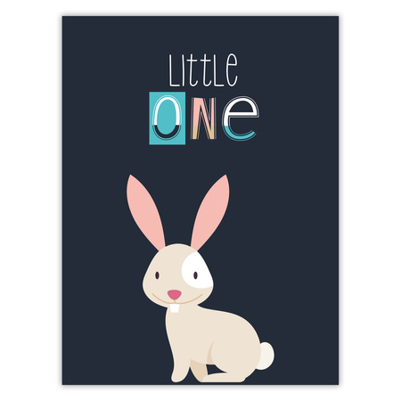 Children's poster Little One Bunny 30X40 cm + gold frame
