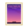 Country Australia poster 40X50 cm + gold frame