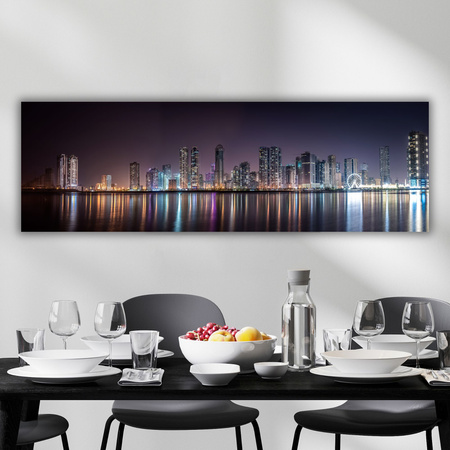 Canvas Print Architecture City Night 120X40 cm