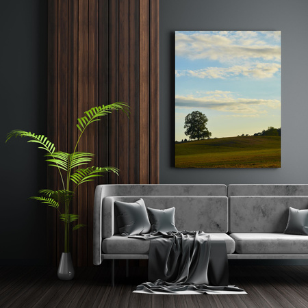 Canvas Print Nature Tree in Field 40x120 cm