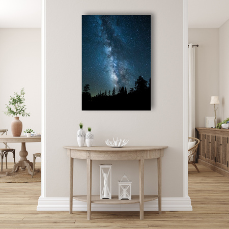 Canvas Print Space Night Forest Nebula 80x120