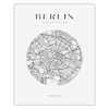 Poster Berlin city map square 40X50 cm + gold frame