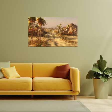 Canvas Print Desert City Sun Old Photograph 100x80 cm