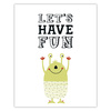 Children's poster Let's have fun 40X50 cm + gold frame