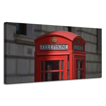 Canvas Print Architecture Telephone Booth London 120X60 cm