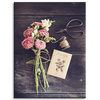 Canvas Print Botany Bouquet of zinnias 30x40 cm