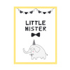 Little mister Birthday Poster 30X40 cm + yellow frame