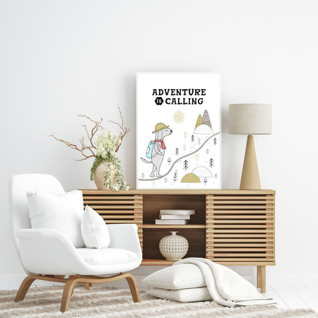 Poster Children's Advwnture is calling 40X50 cm + gold frame