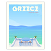 Poster Country of Greece 40X50 cm + gold frame