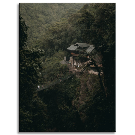 Canvas Print Nature House in the Mountains 30x40 cm