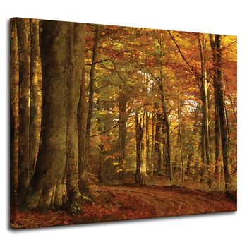 Canvas Print Pastel Style Trees Forest Autumn 100x80 cm
