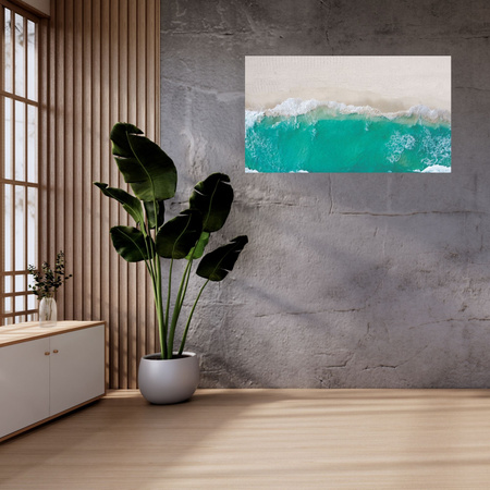 Canvas Print Waves Beach Sand Water 100x80 cm