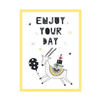 Birthday Poster Enjoy your day 30X40 cm + yellow frame