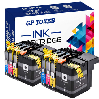 Set of 8x replacement inks for Brother LC-525 DCP-J100 GP-B529 CMYK x2