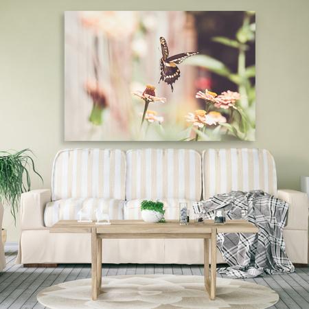 Canvas Print Nature Insect Butterfly Flowers Spring Summer 90x60