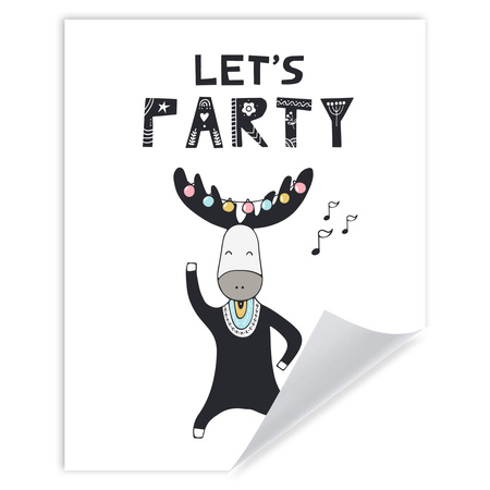 Let's party Birthday Poster 40X50 cm