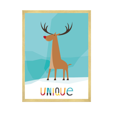 Children's Unique poster 30X40 cm + gold frame