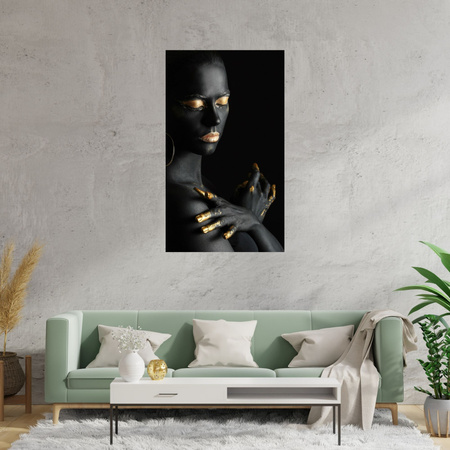 Canvas Print Woman Golden Elements Art 80x120 cm