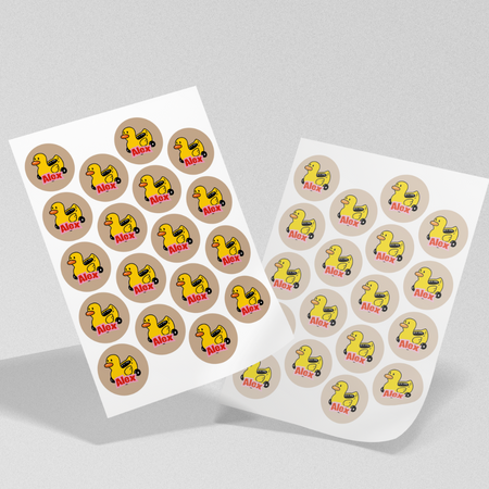 STICKERS with LOGO Square with print Waterproof Text Photo 50x50 mm