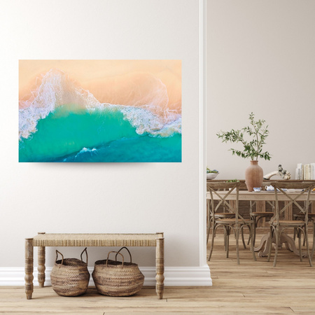 Canvas Print Waves Water Shore Sand 100x80 cm