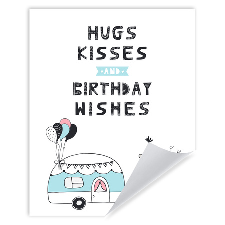 Hugs kisses Birthday Poster 40X50 cm