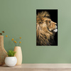 Canvas Print Portrait of a Lion Sideways Wild Nature 80x120 cm