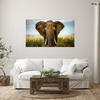 Canvas Print Elephant in Tall Grass Africa 100x80 cm