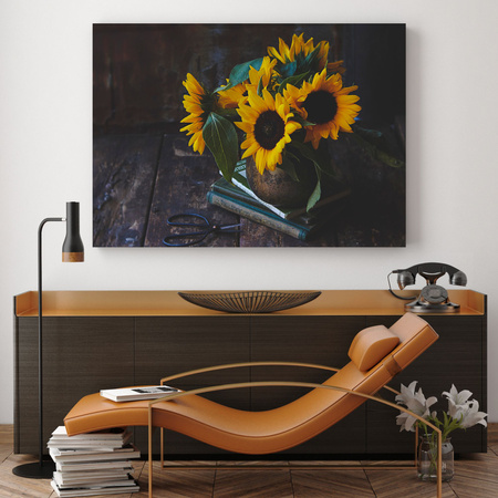 Canvas Print Botany Sunflowers in a Vase 40x30 cm