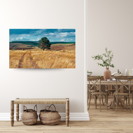 Canvas Print Grain Field Nature Clouds Landscape 100x80 cm