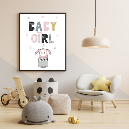 Children's poster Baby girl 40X50 cm + gold frame