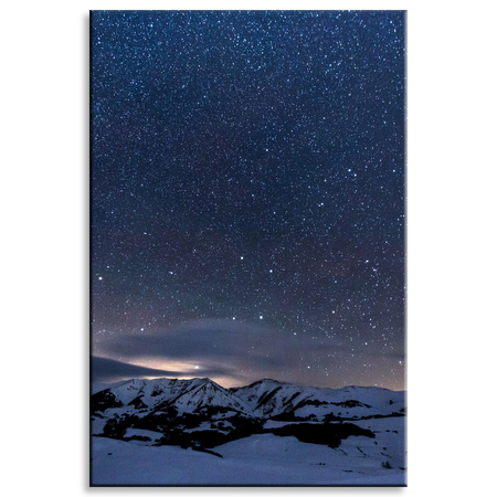 Canvas Print Space Nature Mountains in Snow 80x120