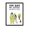 Children's poster You are my little monster 30X40 cm + black frame