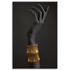 Canvas Print Black Hand Gold Bracelets 80x120 cm