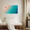 Canvas Print Woman Sunbathing on the Beach 100x80 cm