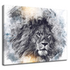 Canvas Print Black Face of Sad Lion 100x80 cm