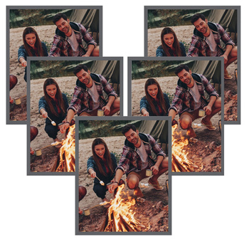 5x Gray frame 21x29.7, I L13,15,064, Stone gray plexiglass