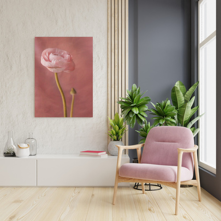 Canvas Print Botanical Pink Peony 30x40 cm