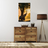 Canvas Print Posing Elephant Savannah Sunset 80x120 cm
